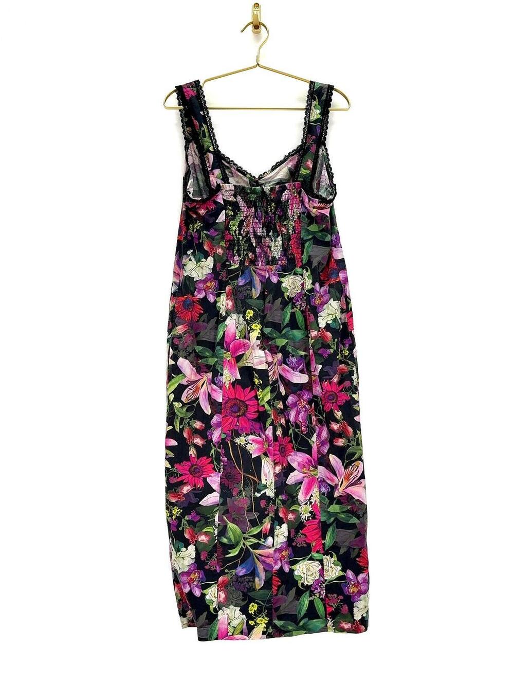 Marchesa Notte Botanical Midi Dress Size 14 - Picture 4 of 9